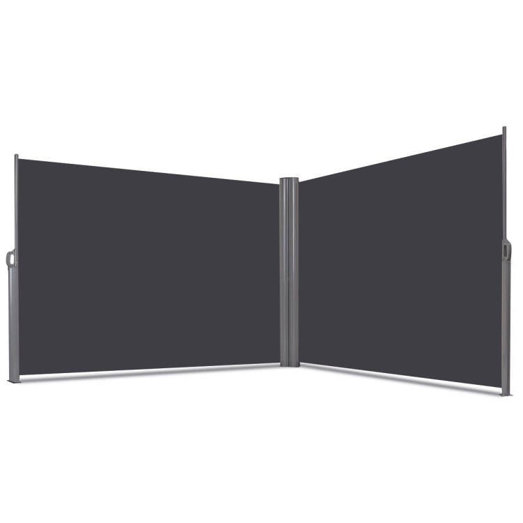 Podwójna składana markiza boczna do ogrodu 600 x 160 cm