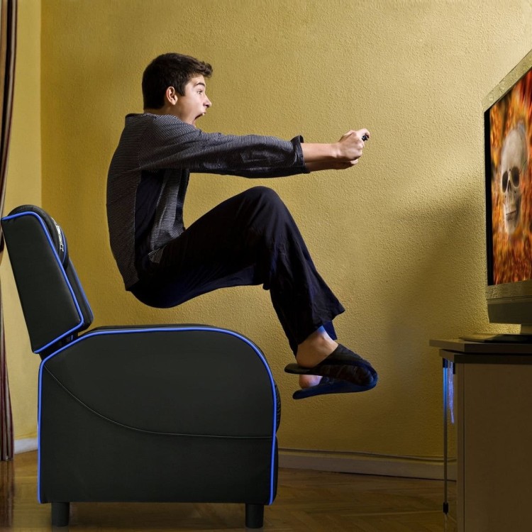 Fotel gamingowy recliner z poduszką lędźwiową