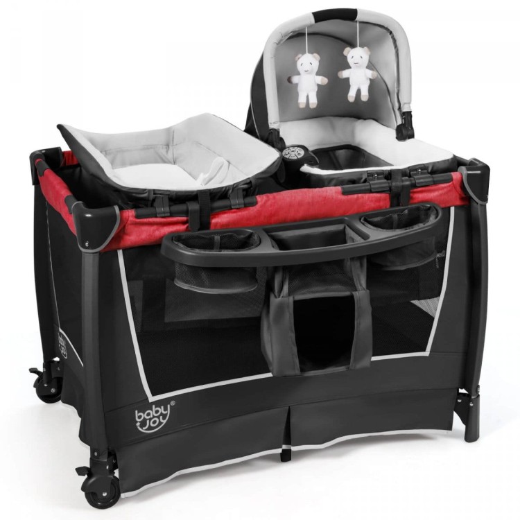 Łóżeczko turystyczne przewijak kojec kołyska 4w1