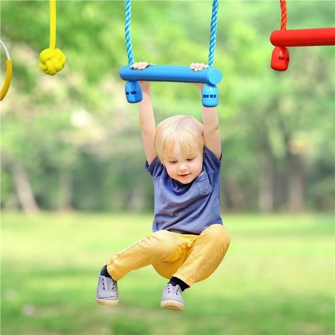 Domowy park linowy tor przeszkód - zestaw elementów dla jednego dziecka