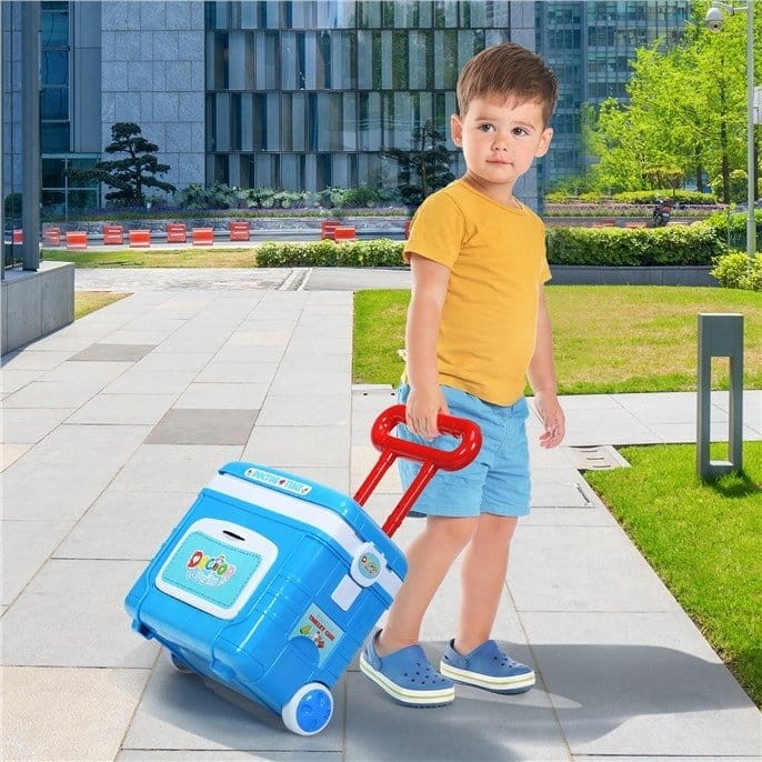 Zestaw dla dzieci do zabawy w lekarza w przenośnej walizce