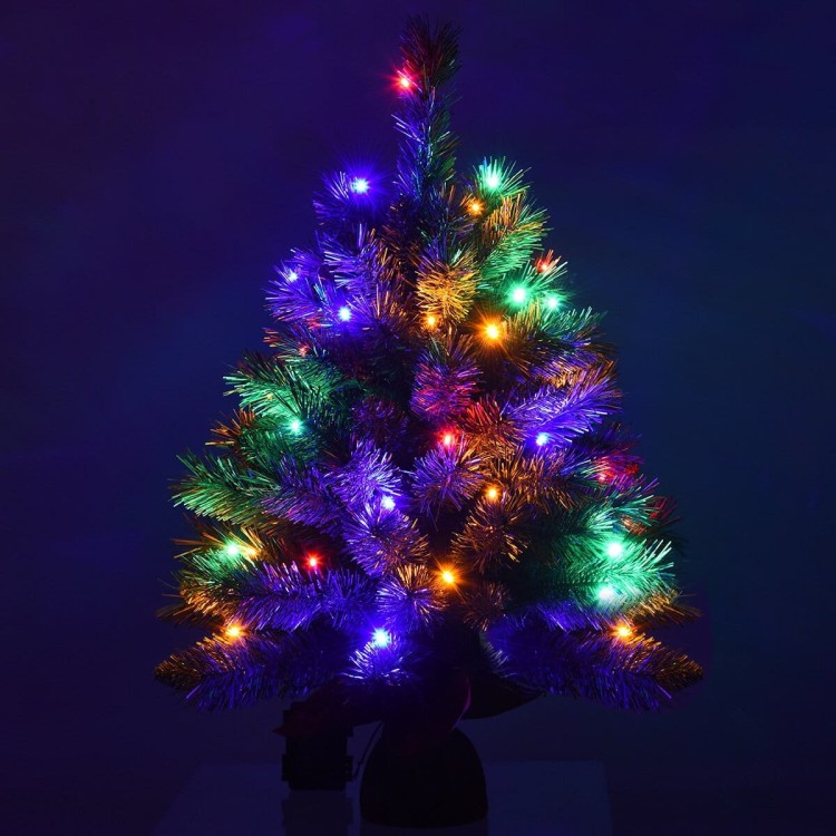 Sztuczna mała choinka 66 cm z lampkami LED