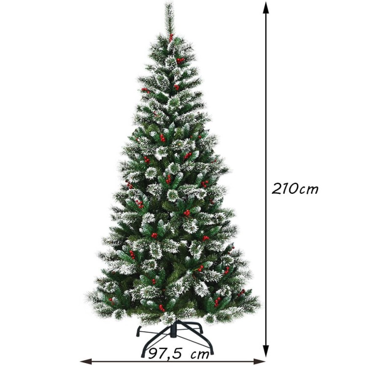 Świąteczna choinka z metalową podstawką 210 cm