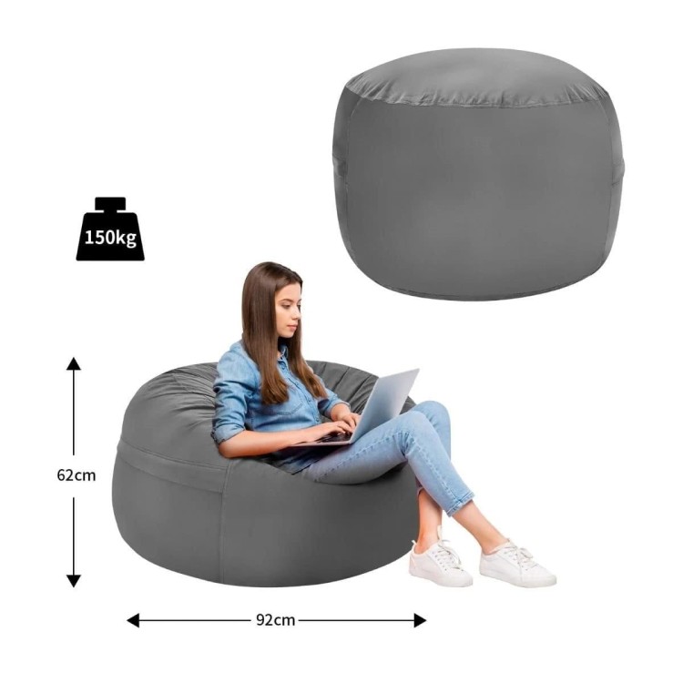 Pufa bean bag worek fotel sako 92 x 62 cm wypełniony