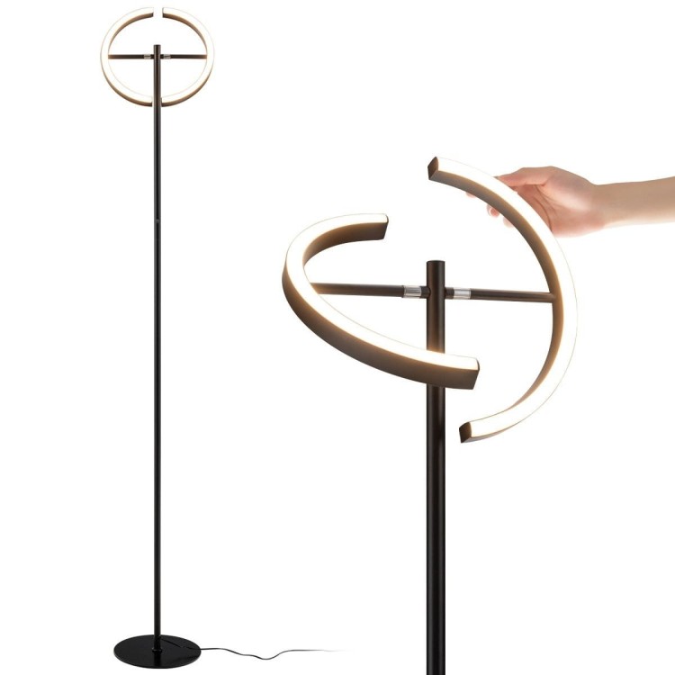 Metalowa lampa podłogowa LED ze ściemniaczem