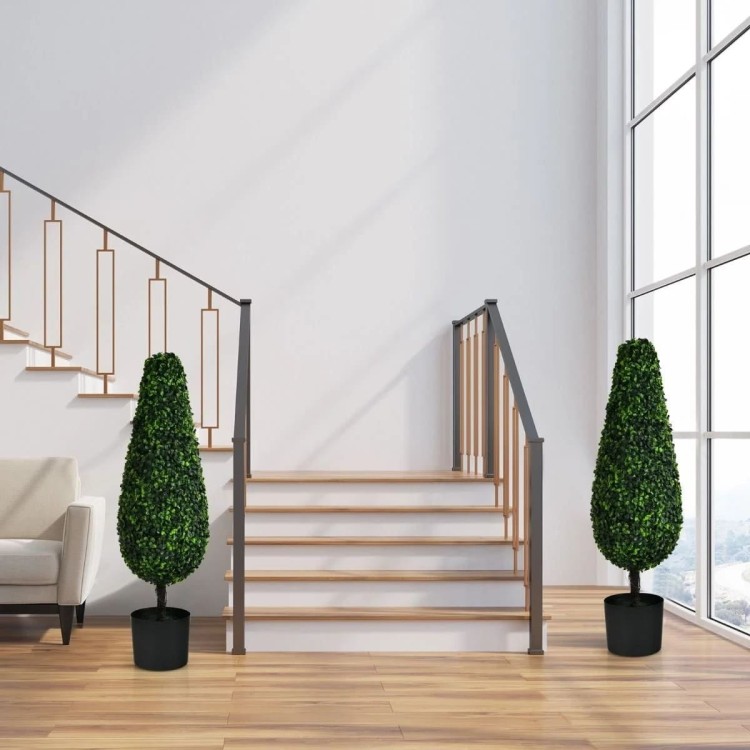 Sztuczne rośliny topiary - zestaw 2 drzewek z doniczkami