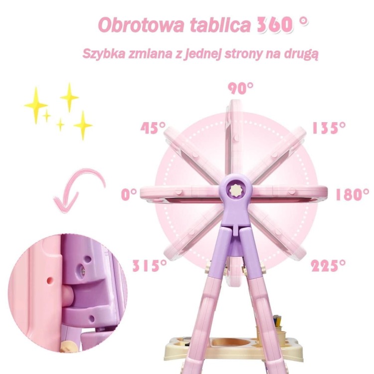 Obrotowa tablica dla dzieci do rysowania