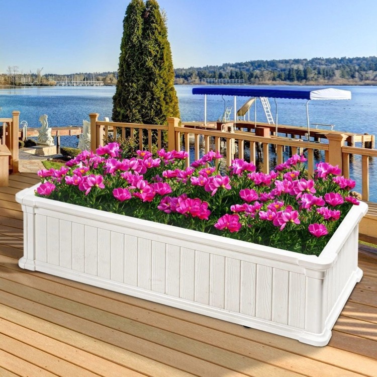Prostokątna skrzynia ogrodowa HDPE 122 x 60 x 30 cm