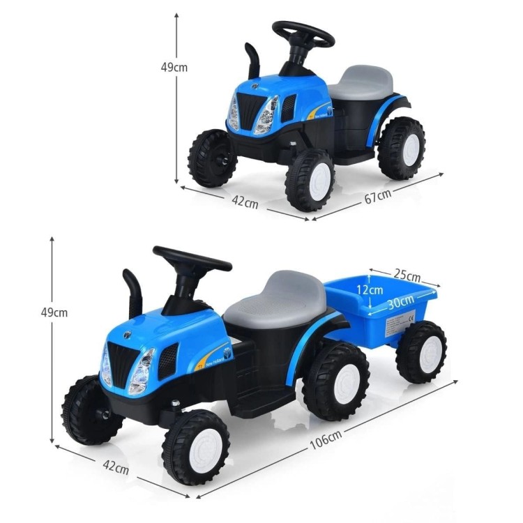 Elektryczny samochód dla dzieci Traktor z przyczepką