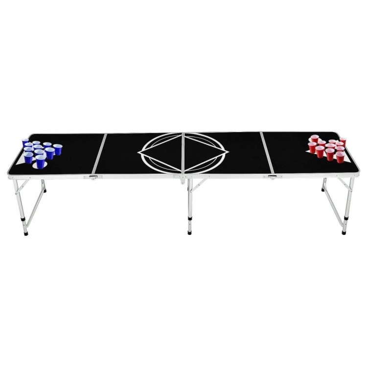 Przenośny stół do beer ponga 240 x 60 x 55/70 cm