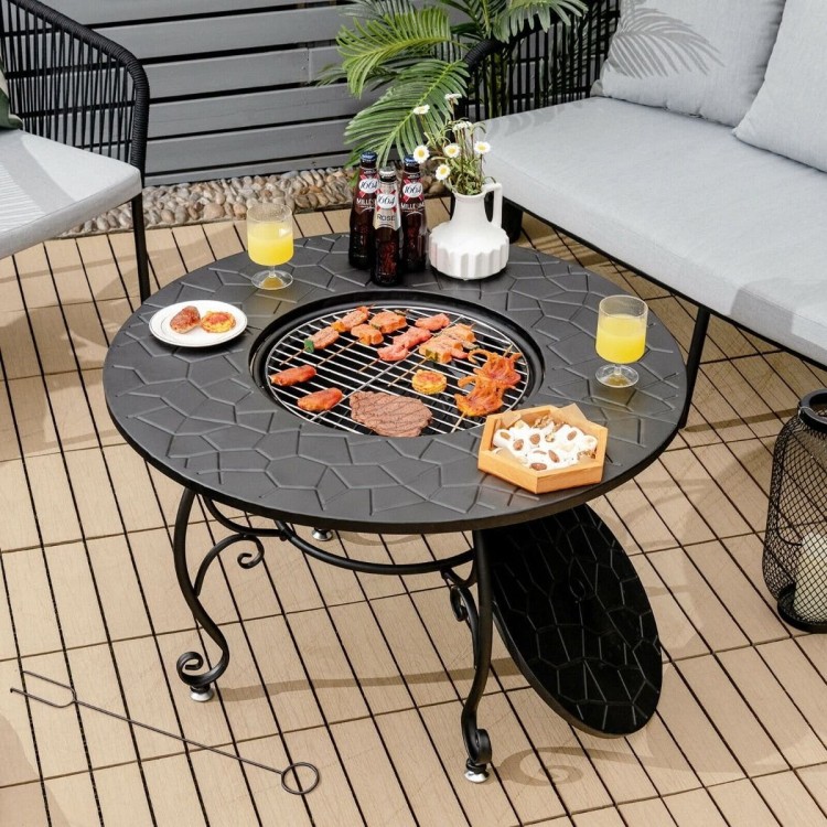 Palenisko ogrodowe okrągłe Grill 4w1 90 x 57 cm