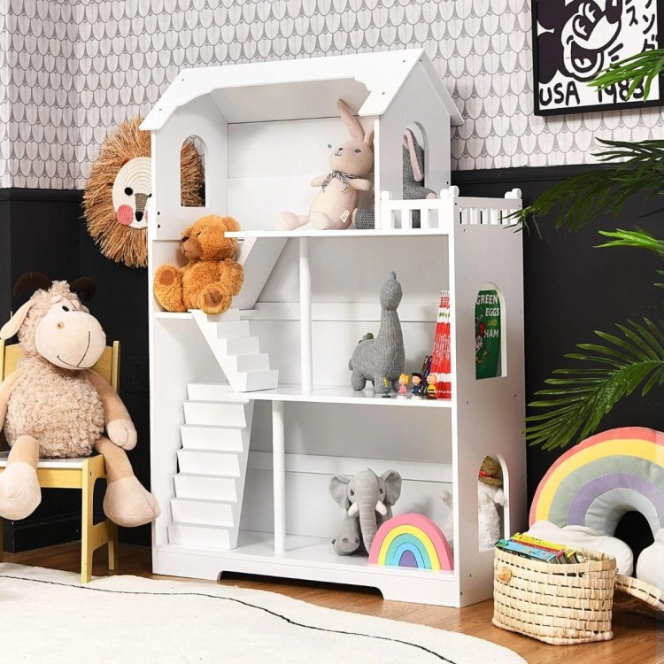Drewniany domek regał 2w1 116 cm