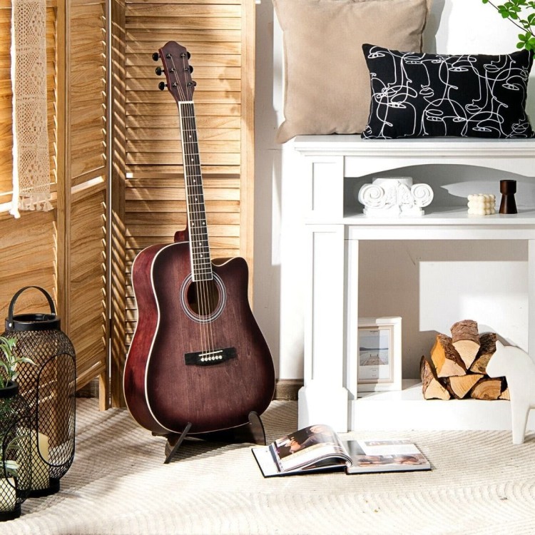 Gitara akustyczna z 9-częśćiowym zestawem akcesoriów