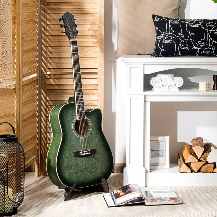 Gitara akustyczna z 9-częśćiowym zestawem akcesoriów