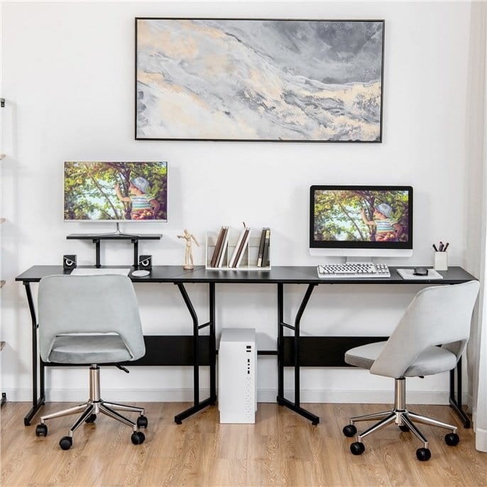Biurko narożne z podstawką pod monitor 225 x 48 x 91 cm