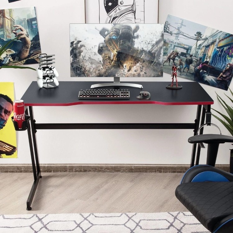 Biurko gamingowe z uchwytem na słuchawki 120 x 60 x 73 cm