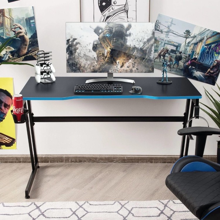 Biurko gamingowe z uchwytem na słuchawki 120 x 60 x 73 cm