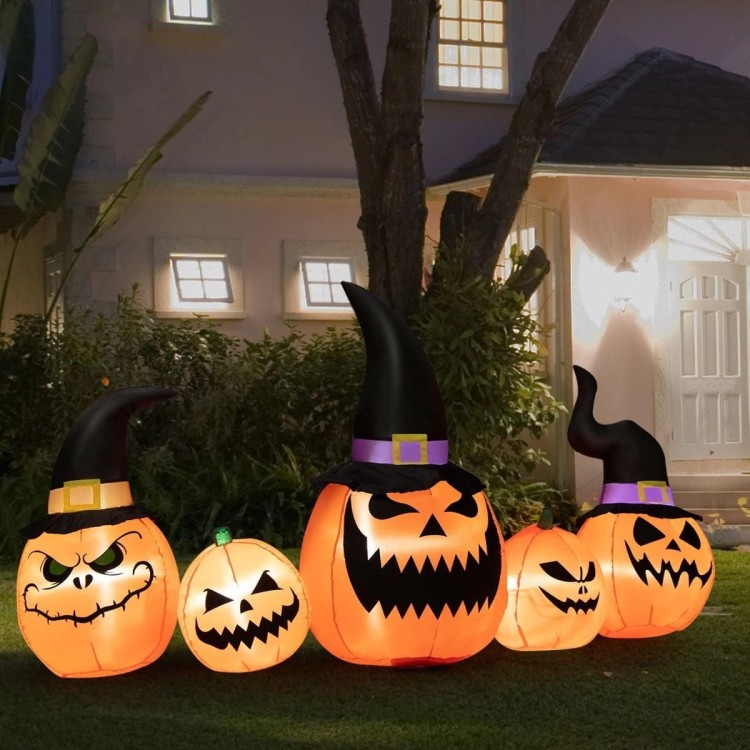 Dekoracja Halloween straszne dynie LED 247 cm