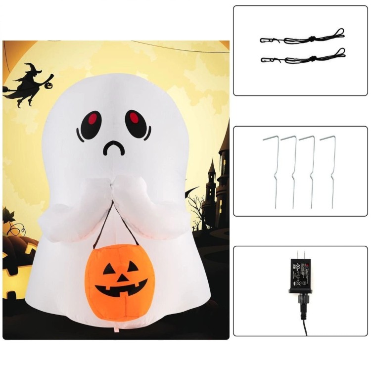 Dekoracja Halloween Dmuchany duch z dynią