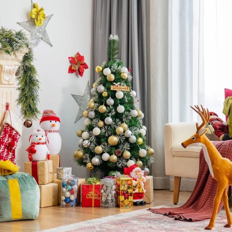 Mała zielona choinka z białymi wierzchołkami 120 cm