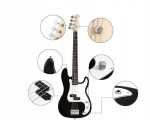 Elektryczna gitara basowa z futerałem