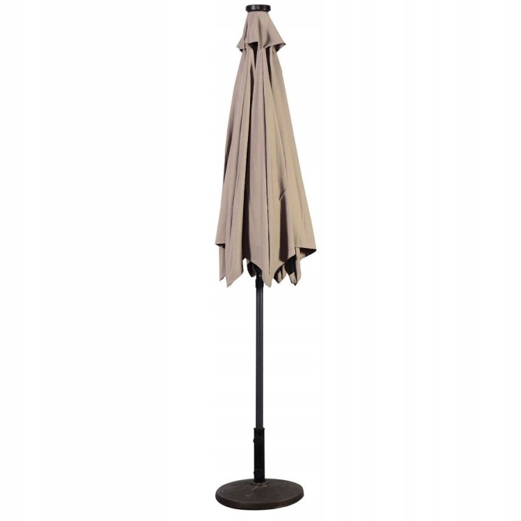 Parasol ogrodowy z diodami solarnymi led 270 cm