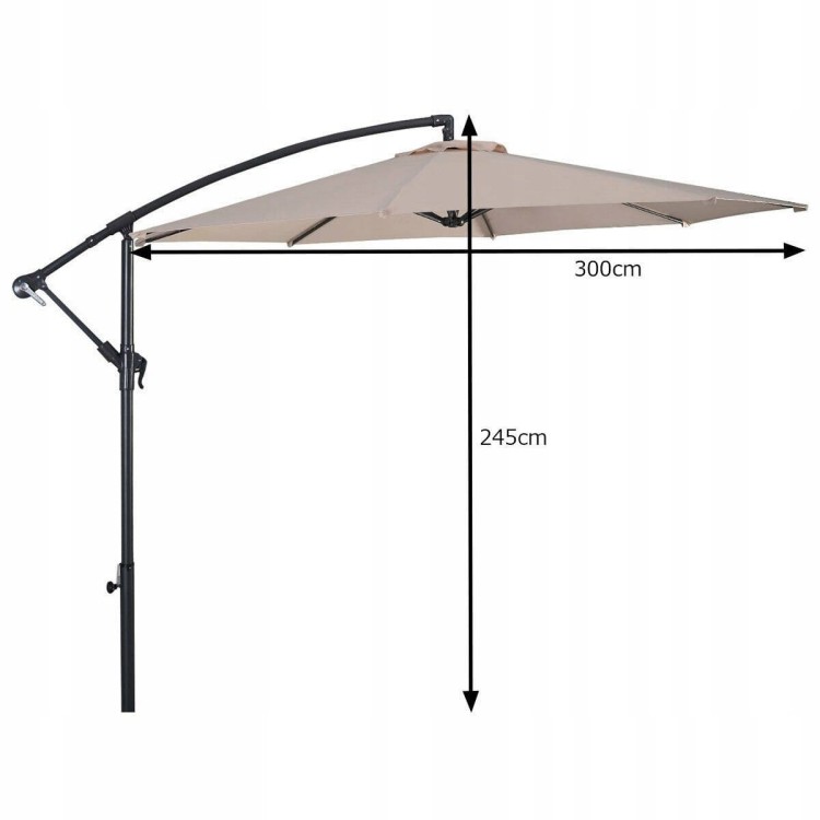 Parasol ogrodowy na balkon taras składany 300 cm
