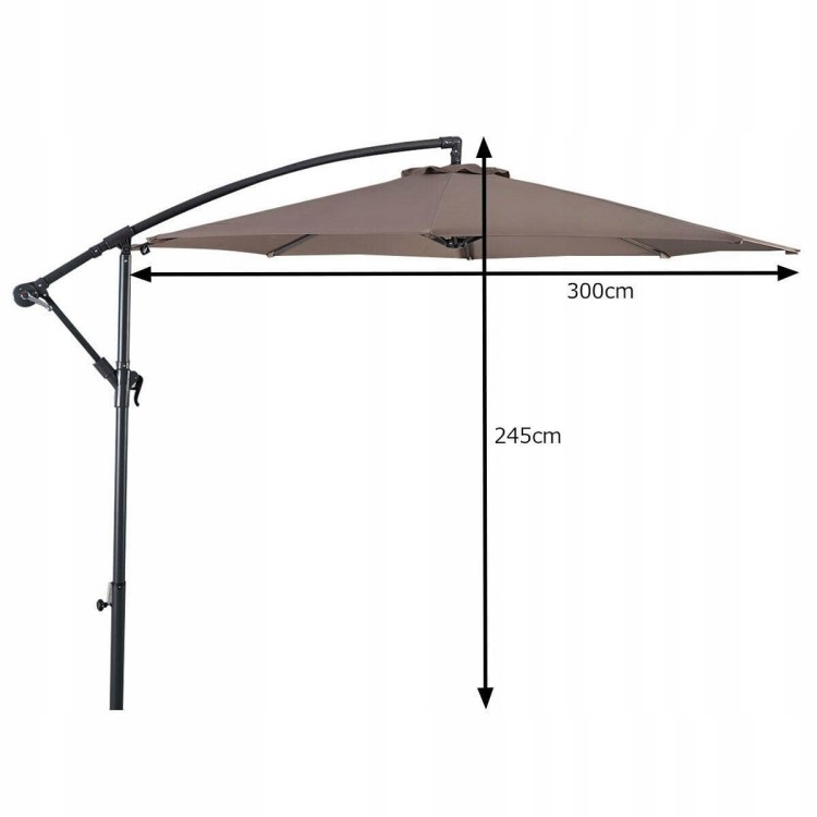 Parasol ogrodowy na balkon taras  300cm