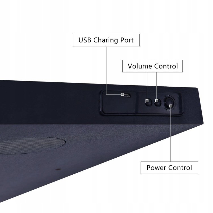Półka ścienna z głośnikami stereo bluetooth