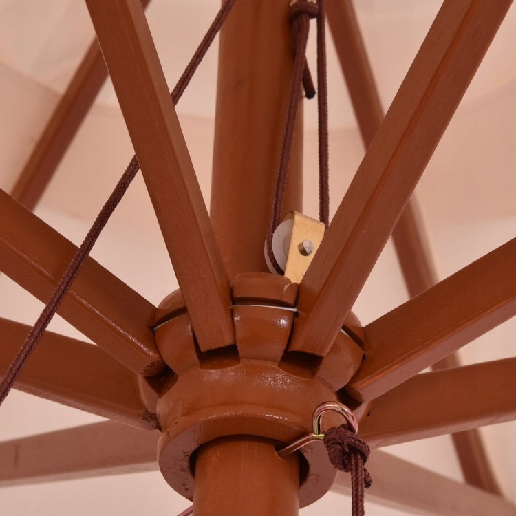 Duży składany parasol ogrodowy ośmiokątny 300 cm