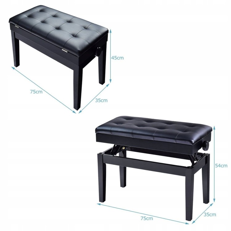 Taboret stołek do pianina ze schowkiem