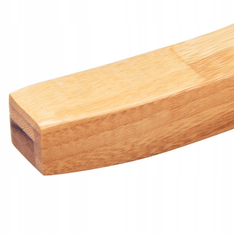 Taboret łazienkowy bambusowy z półeczką