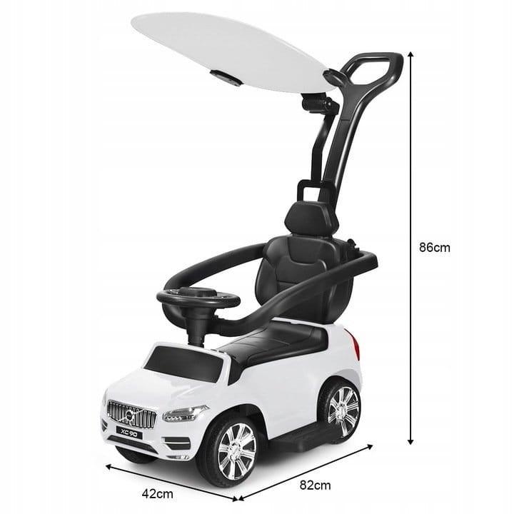 Auto jeździk dla dzieci 3w1 białe