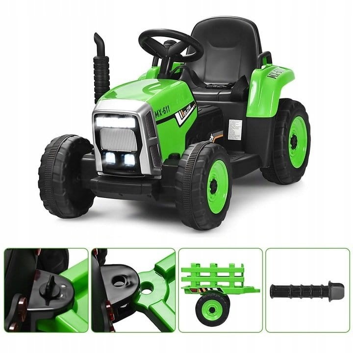 Traktor elektryczny z przyczepką dla dzieci