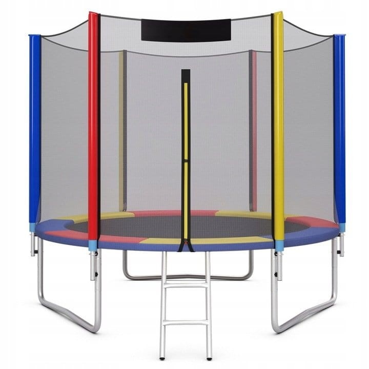 Trampolina dla dzieci z siatką i klapą 244 cm