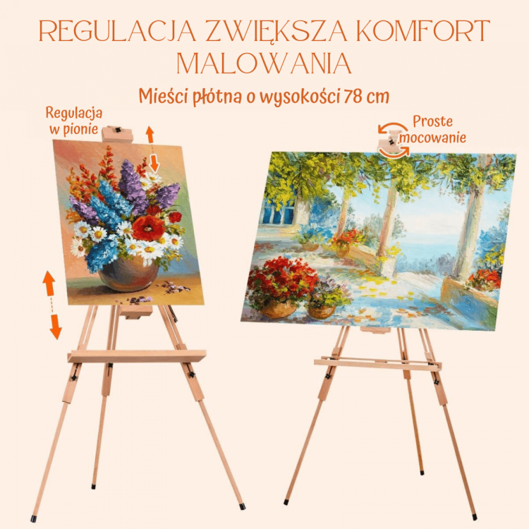 Sztaluga malarska regulowana trójnóg