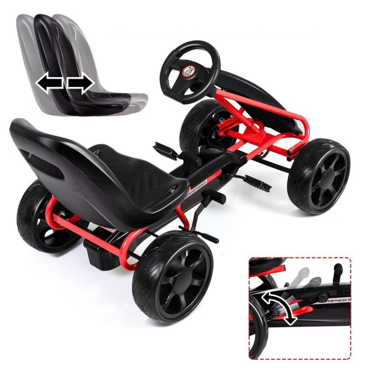 Gokart 4-kołowy na pedały dla dzieci