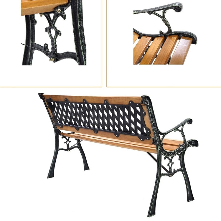 Ławka ogrodowa parkowa 125 x 52 x 73 cm