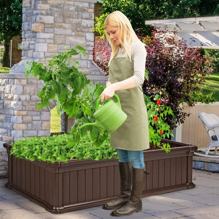 Prostokątna skrzynia ogrodowa HDPE 122 x 60 x 30 cm