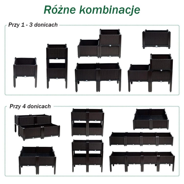 Modularna donica z wkładkami nawadniającymi