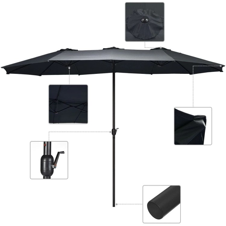 Podwójny parasol ogrodowy na taras 460 cm