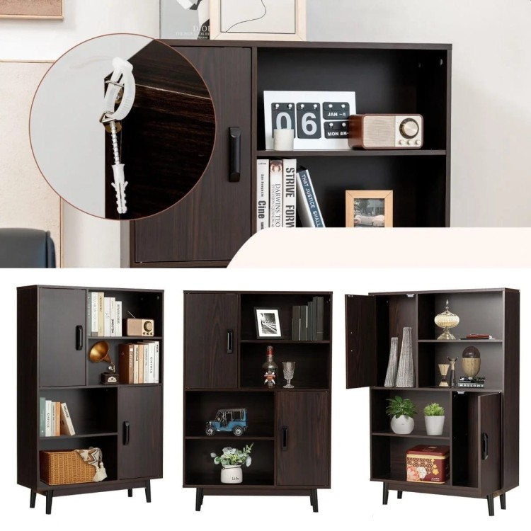 Drewniany kredens z 4 poziomami 80 x 24 x 119,5 cm