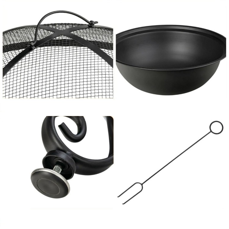 Palenisko ogrodowe okrągłe Grill 4w1 90 x 57 cm