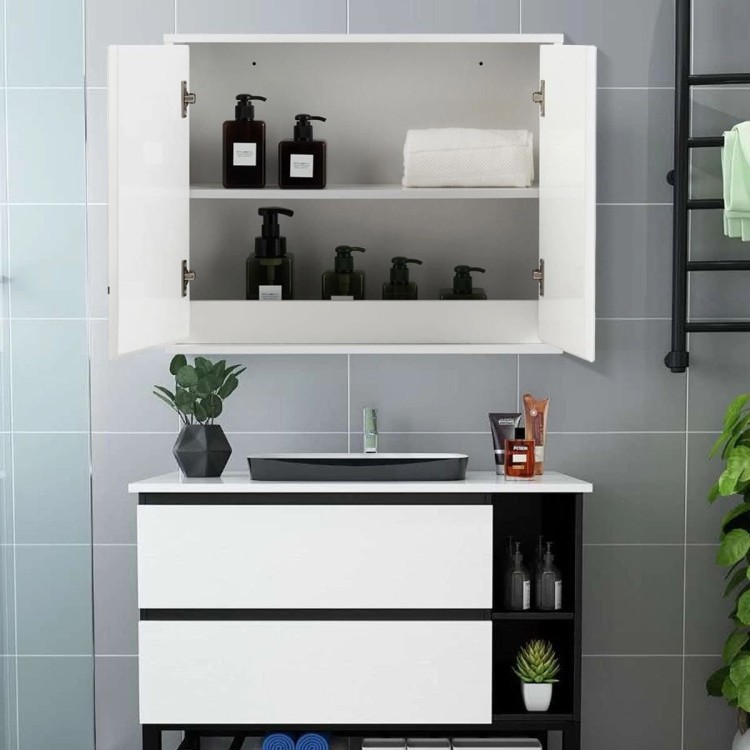 Szafka łazienkowa z lustrem 55 x 14 x 45 cm