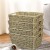 Zestaw 4 prostokątnych koszy z trawy morskiej z uchwytami 30 x 22 x 15,5 cm