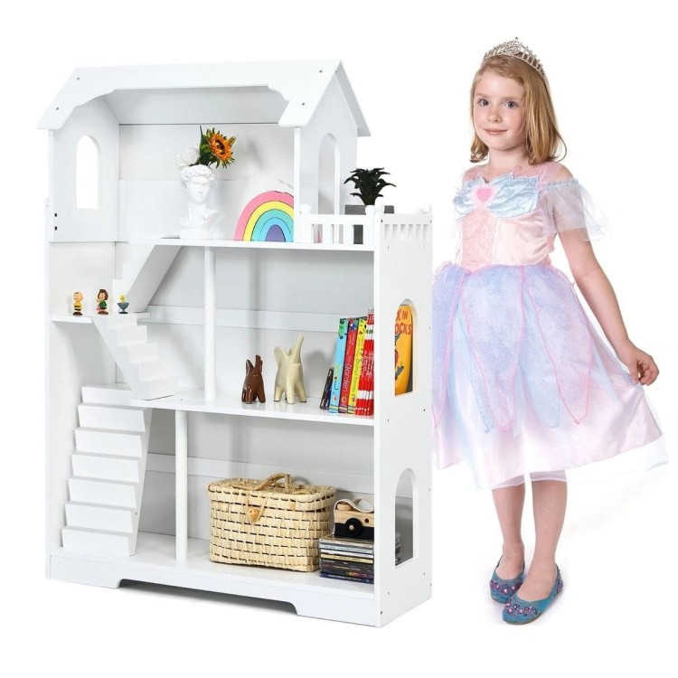 Drewniany domek regał 2w1 116 cm