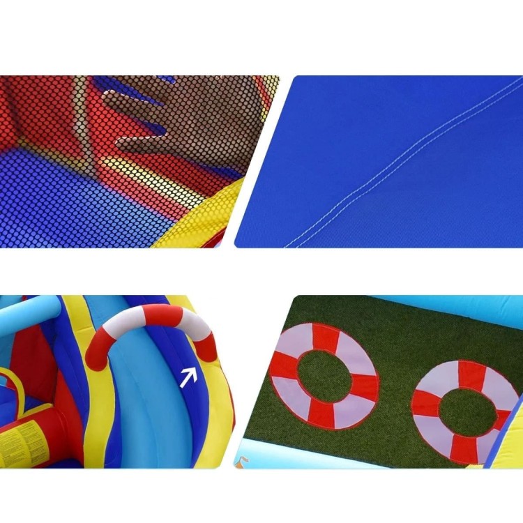 Dmuchany plac zabaw 6w1 dla dzieci z kompresorem 360 x 290 x 200 cm
