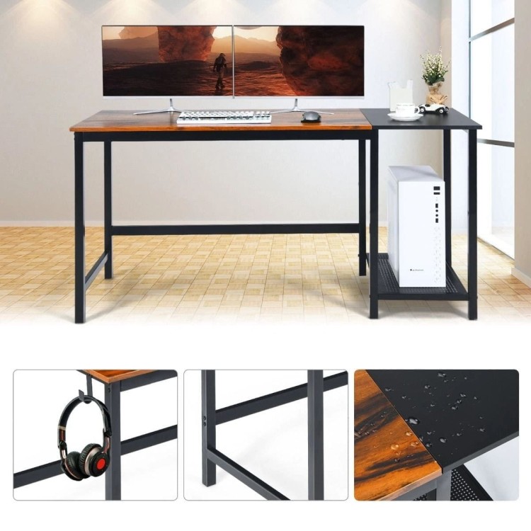 Biurko komputerowe w stylu industrialnym 150 x 60 x 74 cm