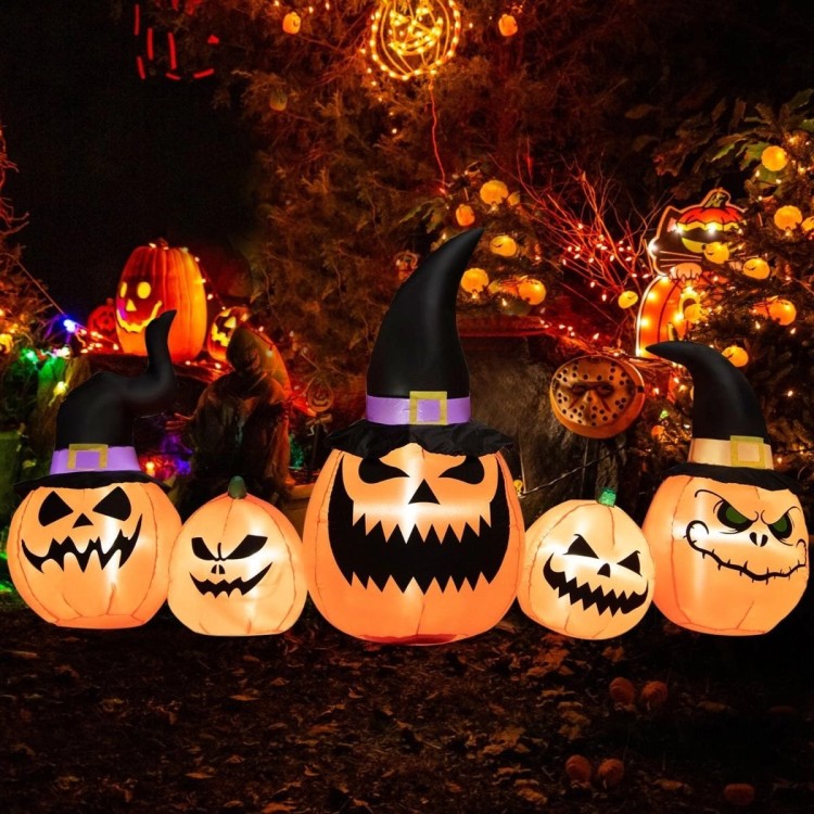 Dekoracja Halloween straszne dynie LED 247 cm