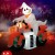 Dekoracja Halloween duch na motorze ze światłami LED